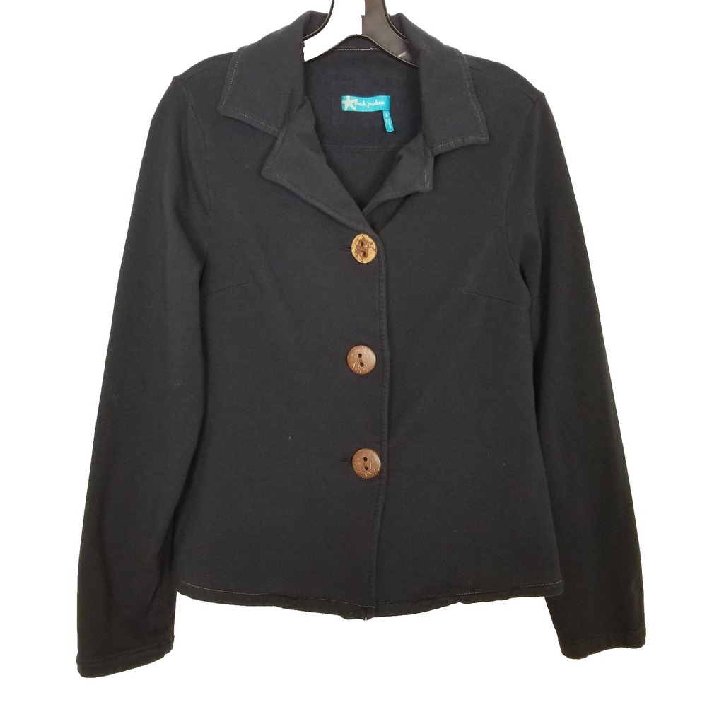 Fresh‎ Produce Women Jacket Sz S Button Front Knit Cotton USA Casual  Preppy